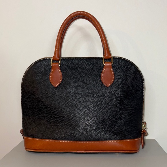 Dooney & Bourke Black and Brown Pebble Zip Zip Satchel - Picture 2 of 9